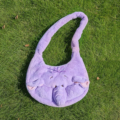 Disney SH｜萌动秋日毛茸茸大脸斜挎包/肩带可伸缩调节一包三用