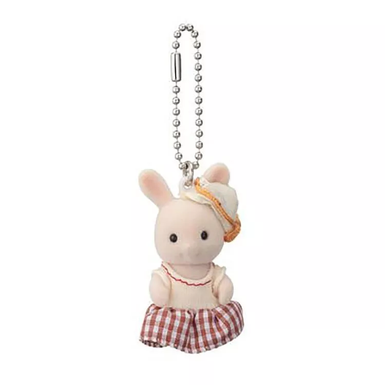 【limit 1】SylvanianFamilies｜Milk Rabbit Baby Jumper Keychain Key Ring Calico Critters