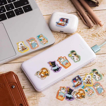 Mofusand｜Mofumofu Journey Freemeows Flake Sticker｜ 24 pieces