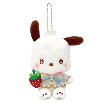 Sanrio｜Strawberry Newspaper 50th Anniversary  Mascot Holder /Plush Keychain｜12×14.5×6cm approx.Approx.
