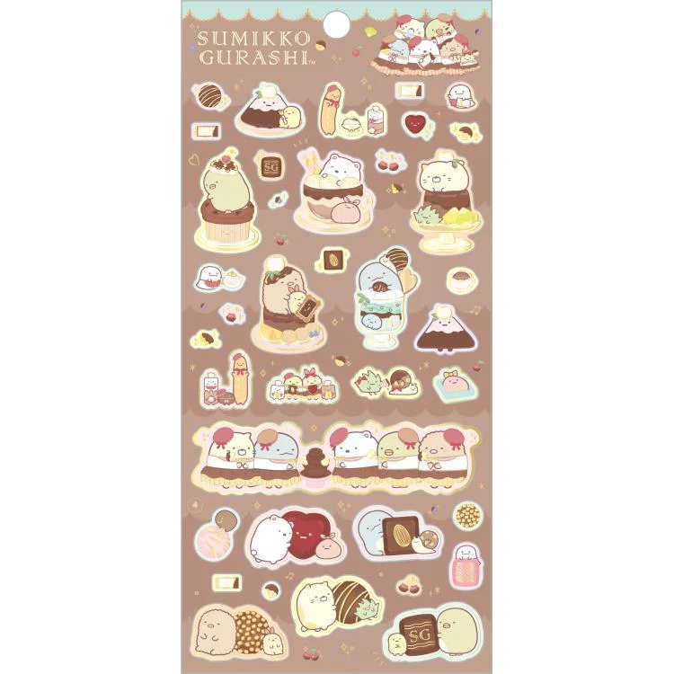 Sumikko gurashi｜Chocolate Fair at Sumikko Cafe - Sticker Set｜200×95mm approx.