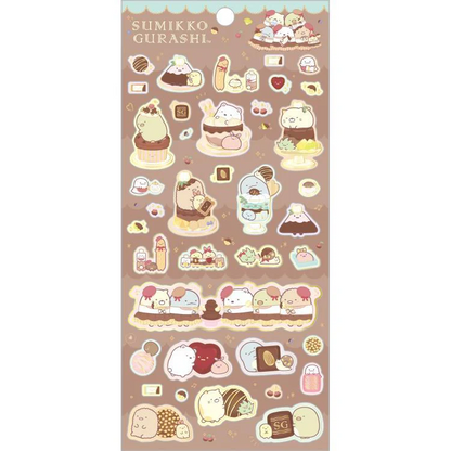 Sumikko gurashi｜Chocolate Fair at Sumikko Cafe - Sticker Set｜200×95mm approx.