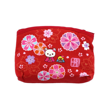Rilakkuma轻松熊｜茶房限定化妆包/收纳包｜约W120×H90(mm)
