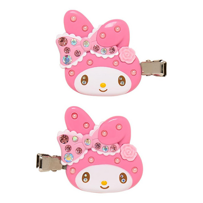 Sanrio｜ Bangs Clip Deluxe华丽水钻脸型刘海夹/发夹/1对入｜约5.3×1×4cm