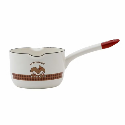 Monchhichi｜Enamel Milk Pan｜H8 x W24.5 x D14cm approx.