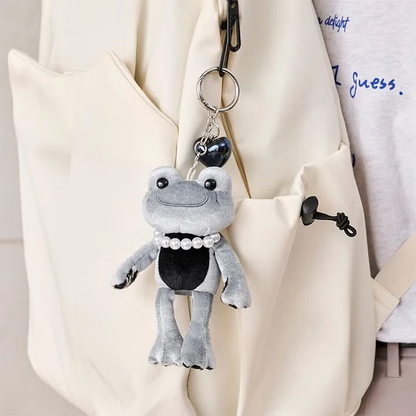 Pickles the Frog｜Monotone Mascot Holder /Plush Keychain｜H14×W8×D4cm approx.