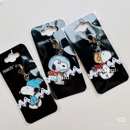 Snoopy史努比｜Peanuts Metal Charm Keychain可爱服装合金钥匙扣挂件/包挂｜约H7.5×W3.5×D0.3cm