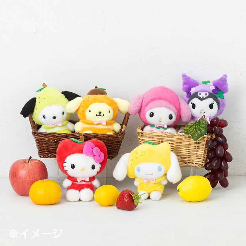 Sanrio｜Fruit Design Mascot Holder /Plush Keychain｜13.1 x 11.0 x 8.5cm approx.