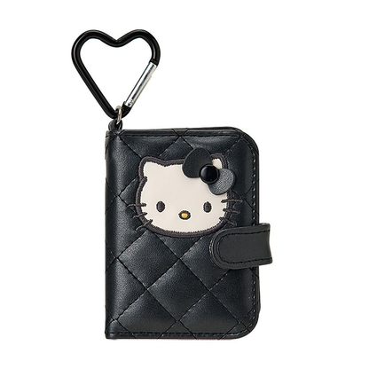 Hello Kitty｜Miniature Quilt Notebook Style Double-sided Compact Mirror with Carabiner｜7×2.5×8.5cm approx.