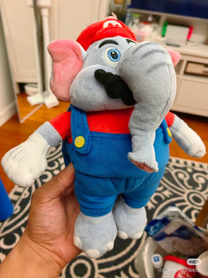Nintendo｜San-ei Super Mario Bros. Wonder: SMW01 Elephant Mario Plush (S)《马里奥惊奇》游戏变身大象毛绒玩偶/公仔/S号｜约150x140x260mm