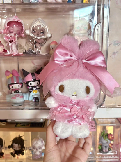 【limit 1】Sanrio三丽鸥｜Melody Birthday 50th Anniversary Mascot Holder Ribbon Princess Plush美乐蒂50周年生日粉桃甜心系列毛绒玩偶挂件/包挂｜约19.4 x 9.6 x 6.5cm