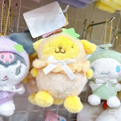 Sanrio｜astel Fruit Hat Mascot Holder /Plush Keychain｜12.5×21×6cm approx.
