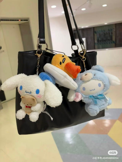 Sanrio｜Fluffy Angel Bear Vinyl Mascot Holder /Plush Keychain｜15×8×14cm approx.