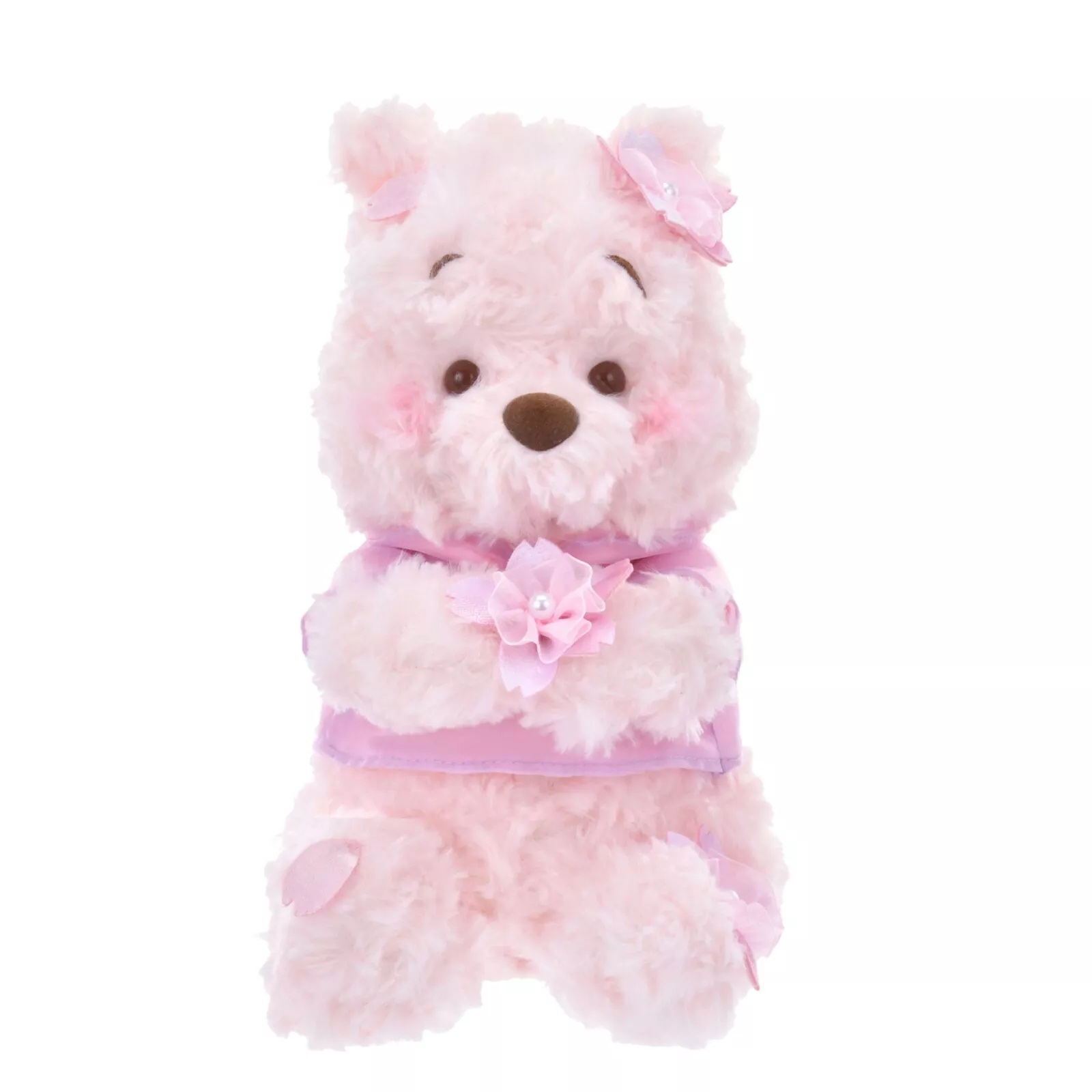 Disney迪士尼｜ Cherry Blossom Sakura 2025Collection  PlushToy 东迪2025年限定樱花粉坐姿可爱角色毛绒玩偶/公仔/超好摸玫瑰卷毛｜ 约25.5×23×20cm
