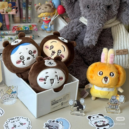 【限购1】Chiikawa 吉伊卡哇｜Nagano Characters Malay bearIs covered Mascot马来熊限定哭唧唧表情毛绒玩偶挂件/包挂｜约H110 x W80 x D50mm