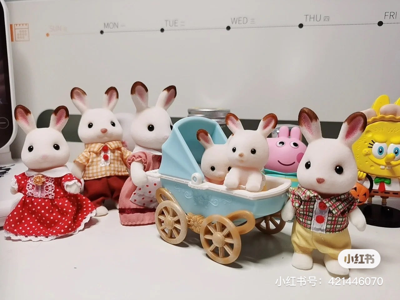 SylvanianFamilies森贝儿家族｜Chocolate Rabbit Twins Set巧克力兔双胞胎婴儿车系列/套组/玩具/过家家5432