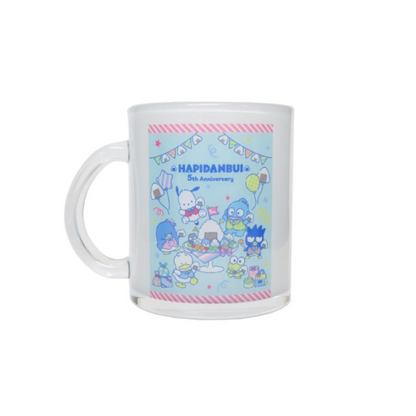 Sanrio｜Hapidanbui Boys 5th Anniversary Glass Mug｜φ73×H92mm approx.