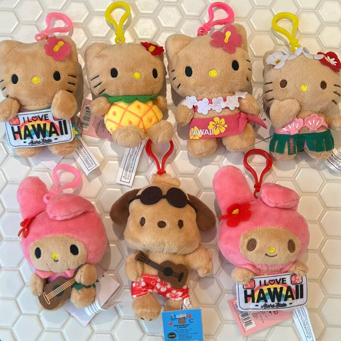 HelloKitty凯蒂猫｜HAWAII夏威夷黑皮kitty限定挂件/包挂