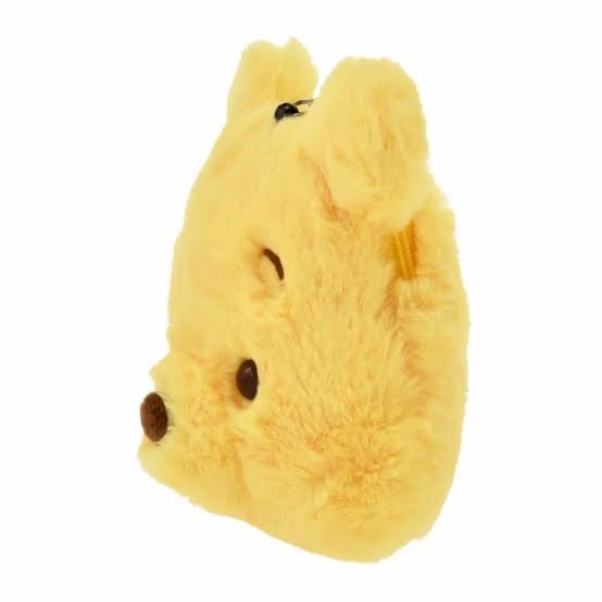 Disney｜噗噗小熊维尼winnie the pooh熊头卡包/零钱包两用零钱包｜縦約15×横13.5×厚み8(cm)