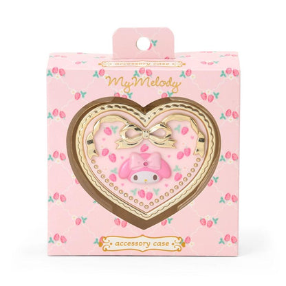 Sanrio｜Heart Shape Rose Mirror Accessory Case｜8×7×2.8cm approx