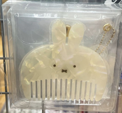 Miffy米菲｜贝母纹半月梳+收纳袋组｜约9x9x0.3cm