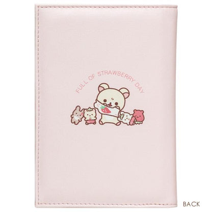 Rilakkuma轻松熊｜草莓日系列皮质感收纳手帐本｜約H175×W125mm