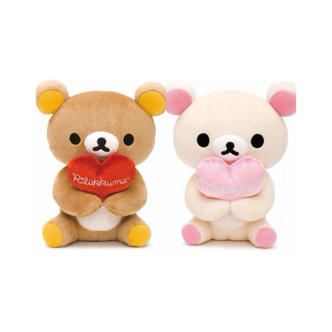 Rilakkuma轻松熊｜抱爱心坐姿公仔/玩偶｜約140x160x140 mm