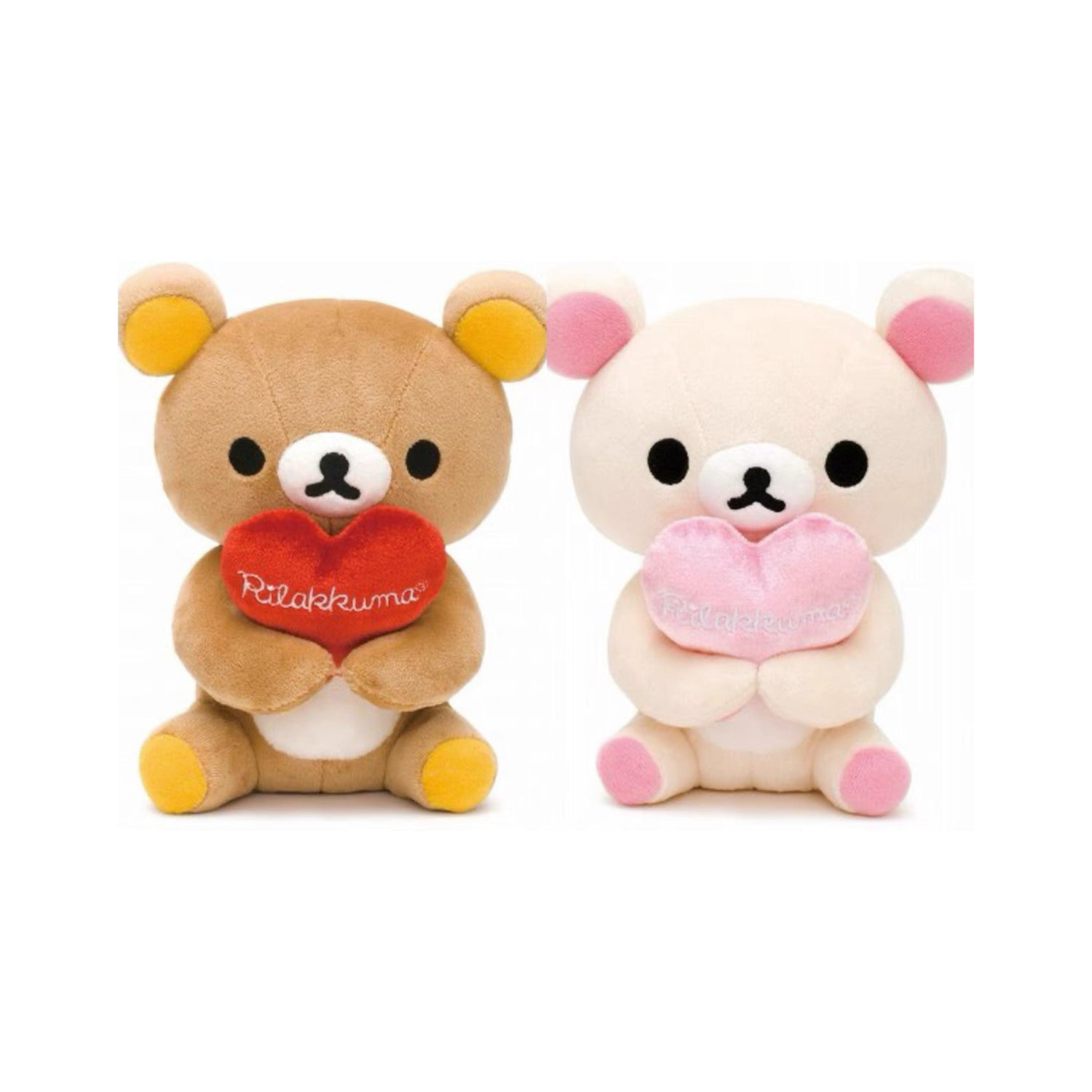 Rilakkuma轻松熊｜抱爱心坐姿公仔/玩偶｜約140x160x140 mm