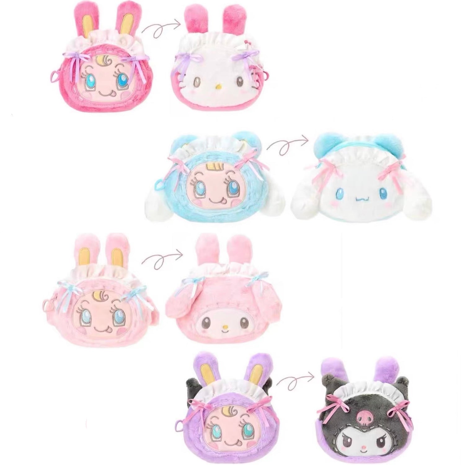 Sanrio｜Mezzo Piano Rabbit face-shaped pouch