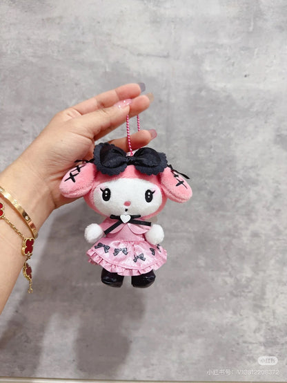Sanrio｜My Melody 50th Anniversary  Mascot Holder /Plush Keychain｜H11.5 x W11 x D6cm approx.✔️