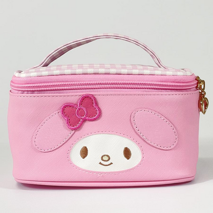 Sanrio｜粉色Melody美乐蒂皮质感收纳包/化妆包｜约18×10.5×10cm