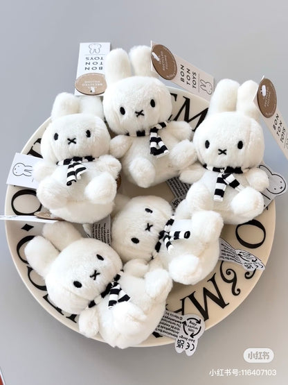Miffy｜Sitting Keychain with Scarf Mascot Holder /Plush Keychain｜10 cm - 4”