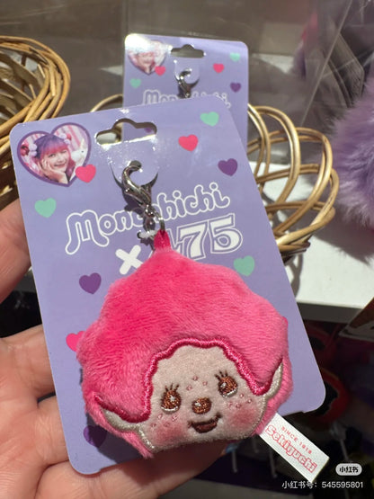 Monchhichi｜Shinako475 x Monchhichi Big Face Keychain｜H5.2 x W5.2 x D2cm approx.