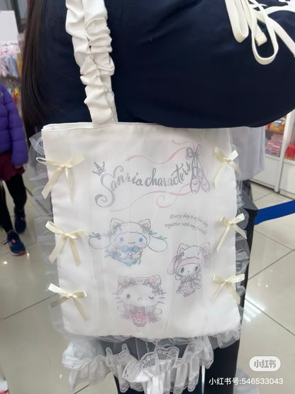 Sanrio｜White Cat Ballerina tote bag