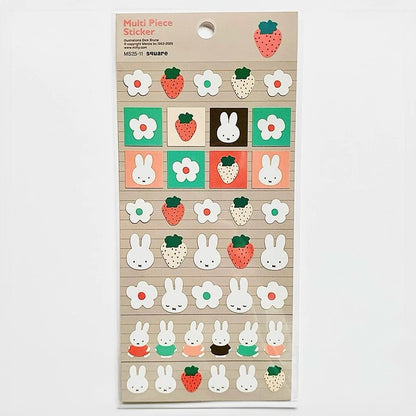 Miffy｜Strawberry Colorful Piece Seal Stickers｜90×200mm approx.