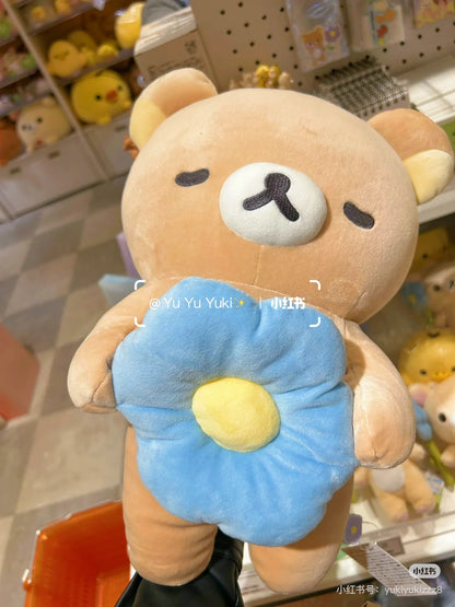 Rilakkuma｜Basic Rilakkuma Flower Sleeping Die-cut Cushion ｜390×270×160mm approx.