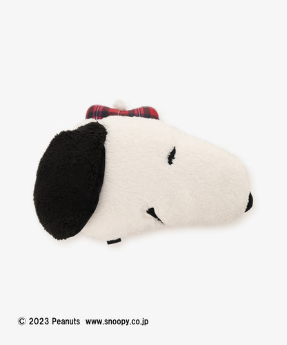 Snoopy｜Afternoon Tea英伦风限定毯子狗狗头抱枕/内芯是一条英伦风毯｜縦27cm/横38.5cm/厚み11.5cm｜毯全長110cm/幅70cm