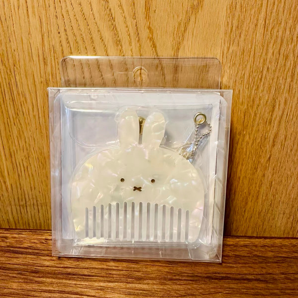 Miffy米菲｜贝母纹半月梳+收纳袋组｜约9x9x0.3cm