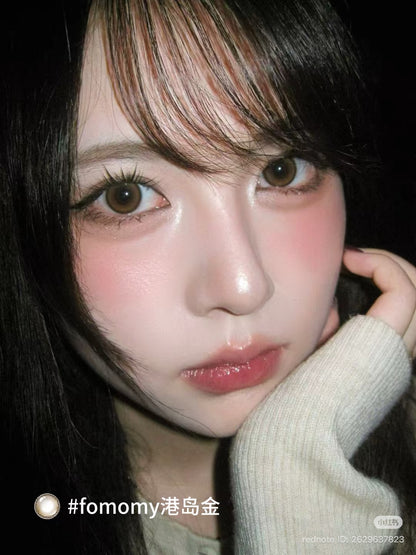 Fomomy｜1-Day color contact lens Melo Brown港岛金｜10 Pcs