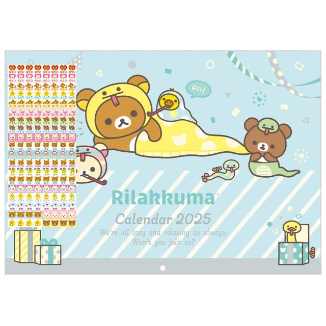 Rilakkuma轻松熊｜San-X轻松熊2025年挂历 ｜约H257×W309×D3mm