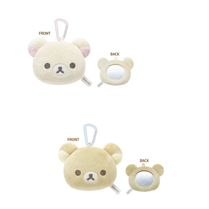 Rilakkuma｜Fluffy Mirror Mascot Holder /Plush Keychain｜H90×W112×D45mm approx.