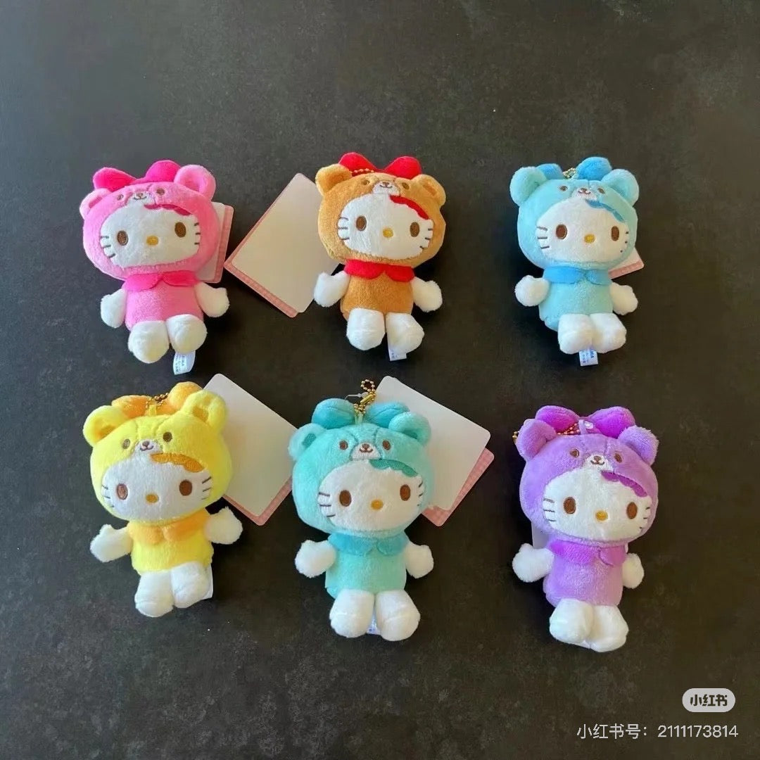 HelloKitty｜Sanrio 50th Anniversary Tiny Chum Mascot Holder /Plush Keychain｜ 85x100x45mm approx.