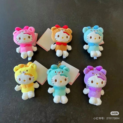 HelloKitty｜Sanrio 50th Anniversary Tiny Chum Mascot Holder /Plush Keychain｜ 85x100x45mm approx.