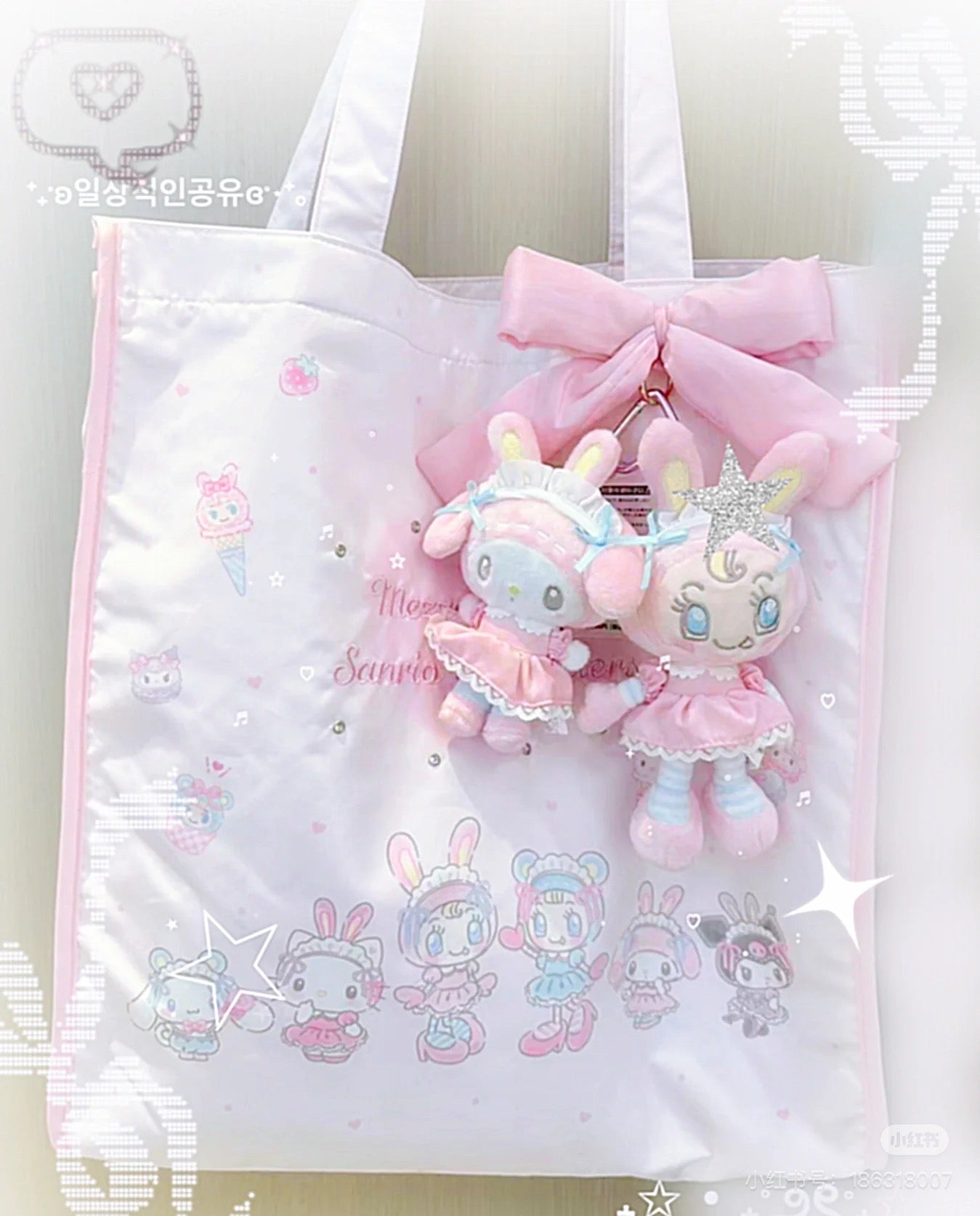 Sanrio｜Mezzo Piano Rabbit Tote Bag｜38cmW x 9cmD x 40cmH approx.