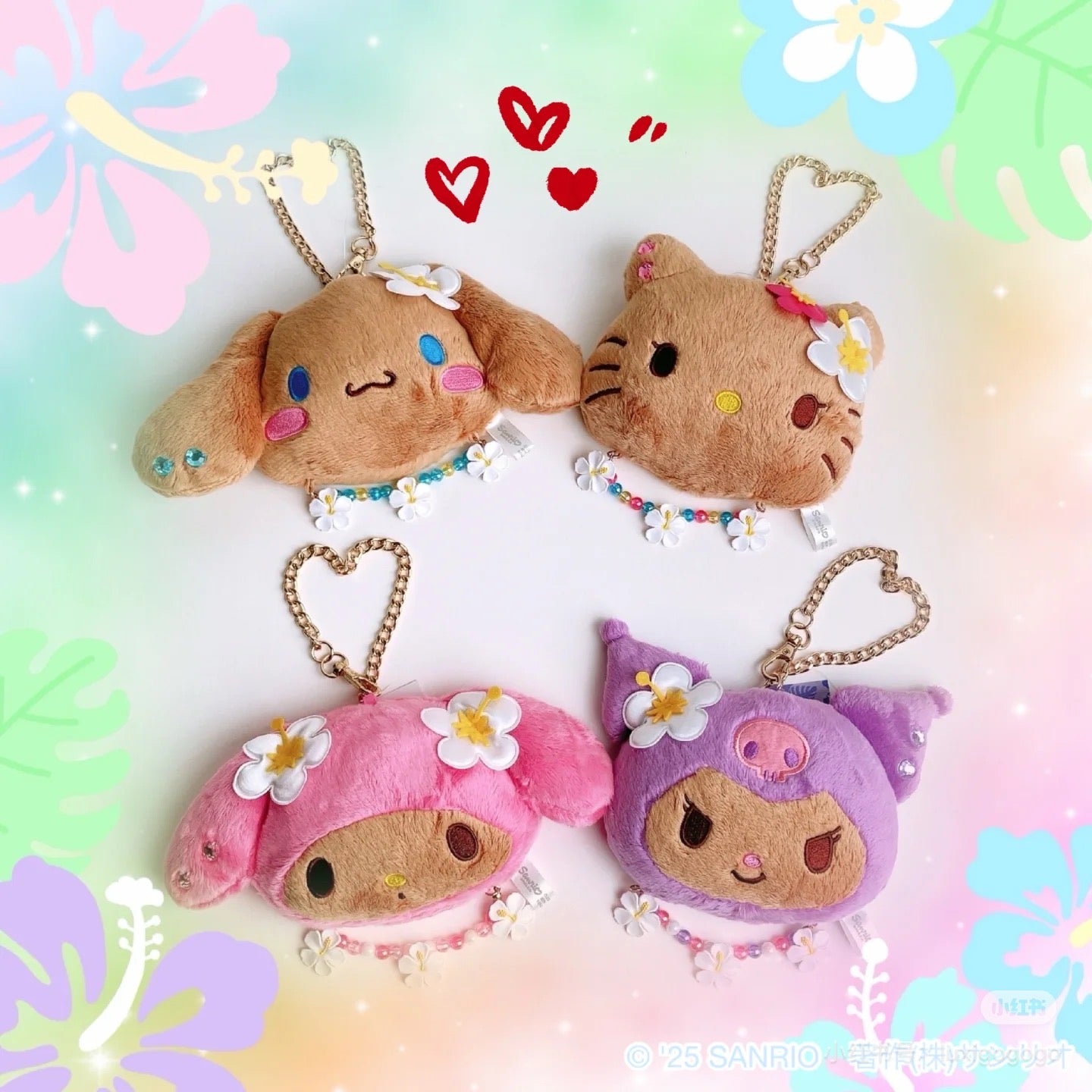 【limit 1】Sanrio｜Endless Summer Vacation Mirror Mascot Charm/Plush Keychain｜12 x 5 x 10cm approx.