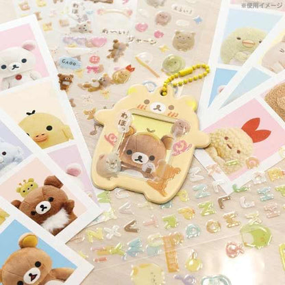 Rilakkuma轻松熊｜可放贴纸/照片的可爱挂件｜约79×74mm