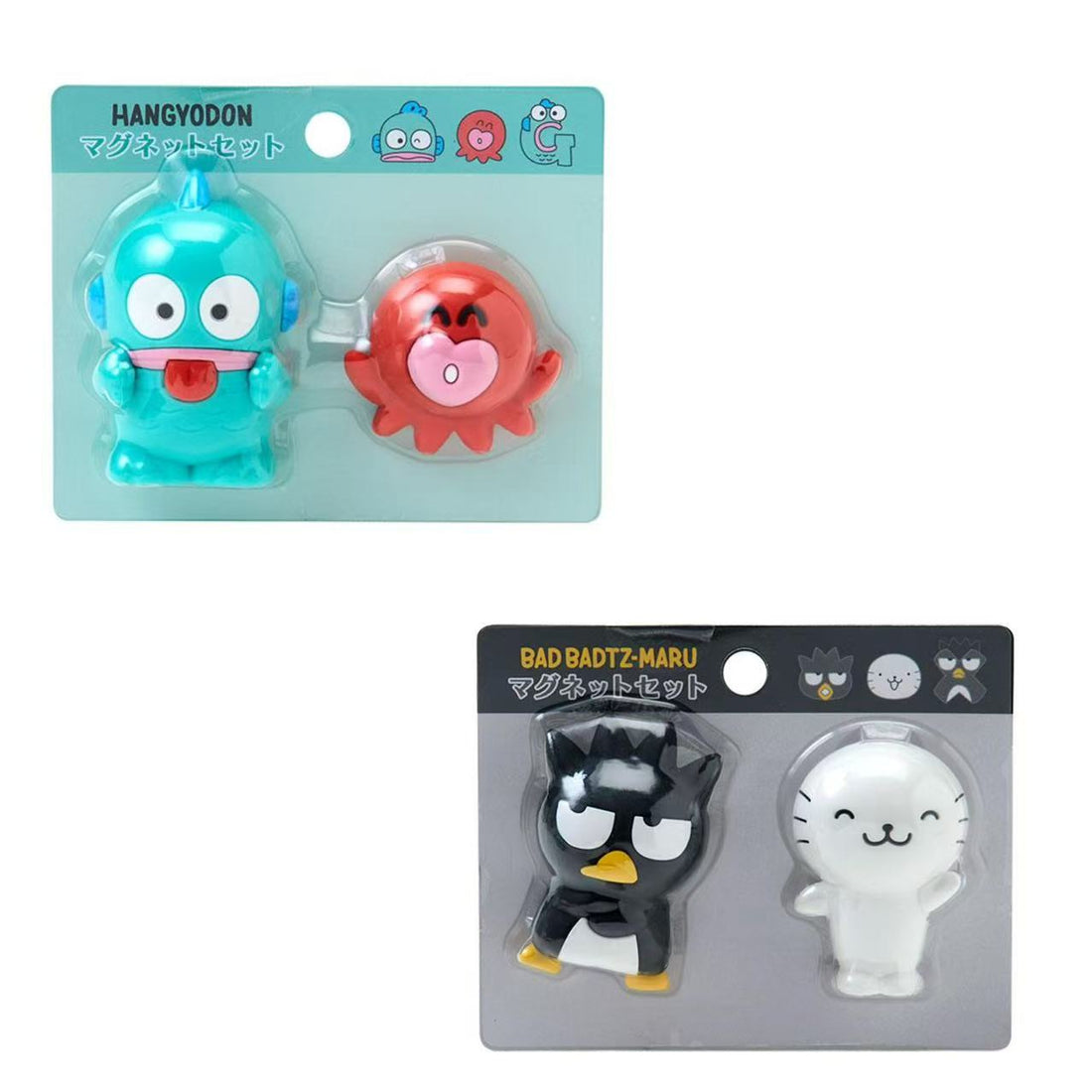 Sanrio｜Hangyodon &amp; Bad Badtz-Maru Funny Face Design Magnet Set｜ W3.5 x D2.3 x H5cm approx.