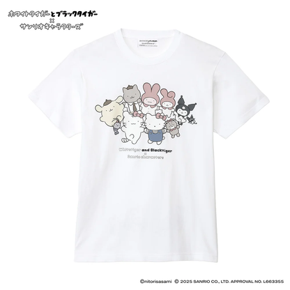 Sanrio｜White Tiger and Black Tiger PrawnCharacter T-shirt