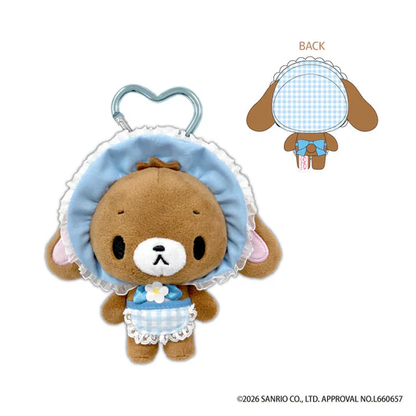 Sanrio｜Sugarbunnies Strawberry Flower Fairy Heart-shaped Carabiner Mascot Holder /Plush Keychain｜H140 x W150 x D70mm approx.