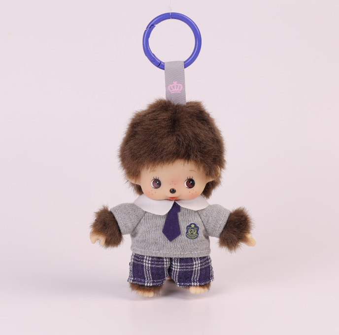 Monchhichi｜Bebichhichi school uniform Mascot Holder /Plush Keychain｜H10cm approx.